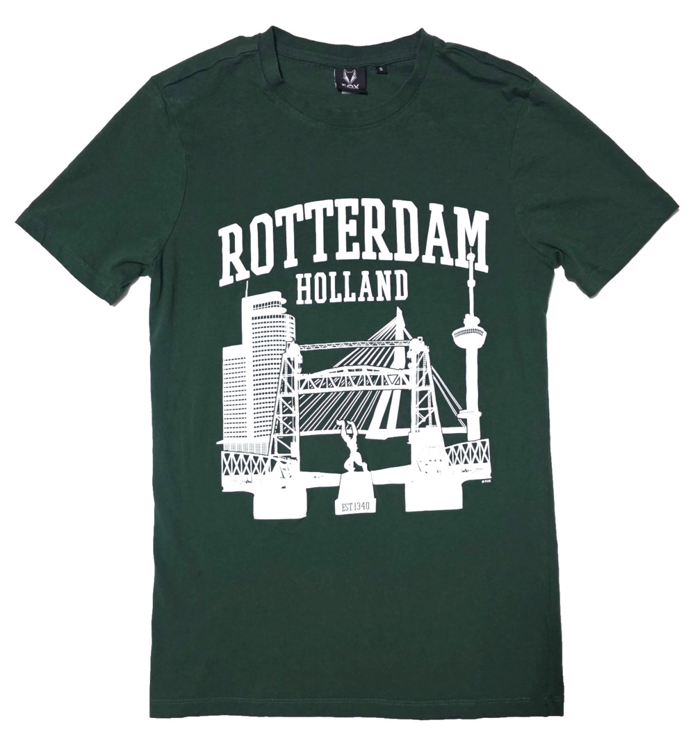 Fox Originals Rotterdam Holland Graphic T-Shirt Men’s Size Small Green